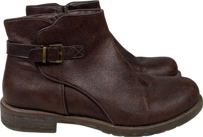 Baretraps Women’s Brown Textile Side Zip Caine Ankle Booties - 7