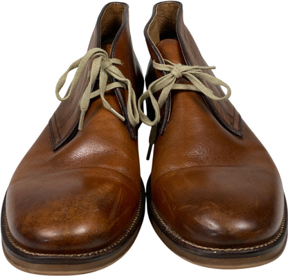 Johnston and Murphy Men’s Brown Leather Lace Up. Dress Chucka Boots - 10