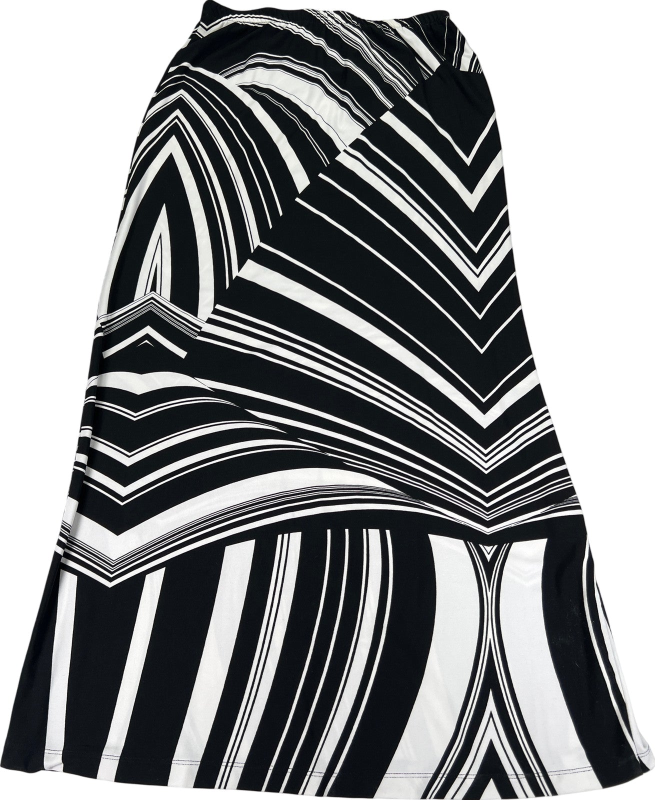 Chico’s Women’s Black/White Pull On Maxi Skirt - 0/US S