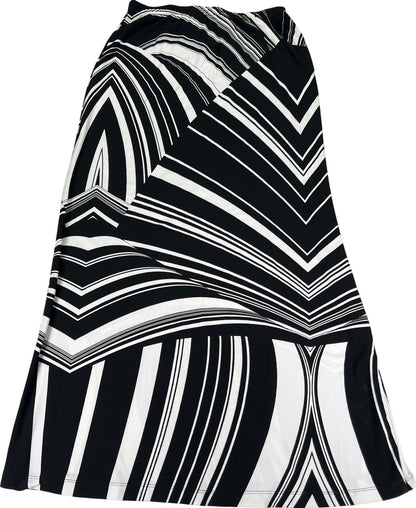 Chico’s Women’s Black/White Pull On Maxi Skirt - 0/US S