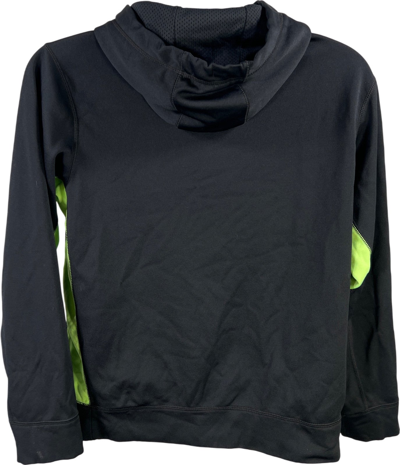 Nike Men’s Black/Green Fleece Lined Therma-Fit Pullover Sweatshirt - M