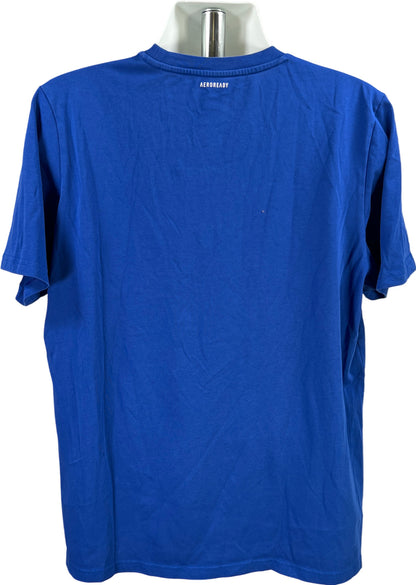 Adidas Men’s Blue Short Sleeve Cotton Graphic T-Shirt - XL
