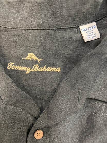 Tommy Bahama Men’s Black Tropical Christmas Silk Button Up Shirt - 3XL