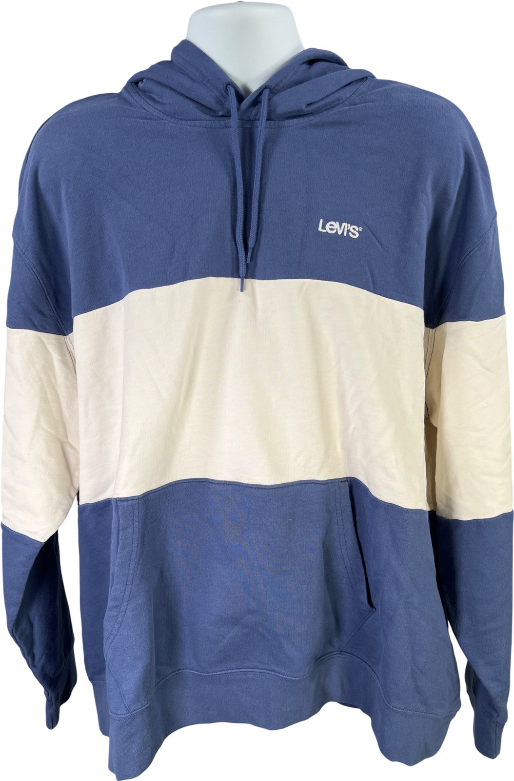 Levi’s Men’s Blue/White Relaxed Fit Pullover Sweatshirt - XXL