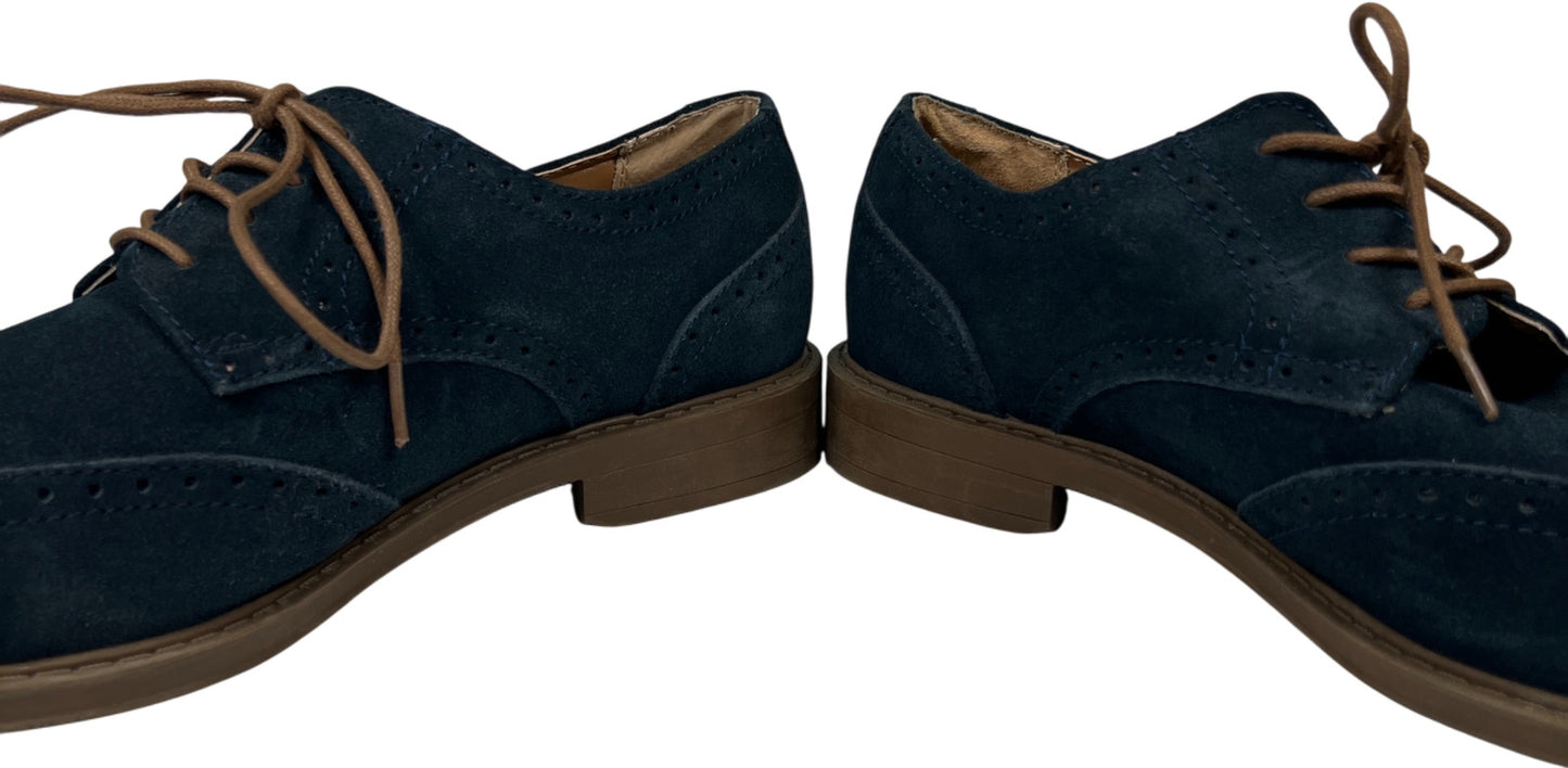 Calvin Klein Men’s Blue Suede Wingtip Oxford Dress Shoes - 11.5