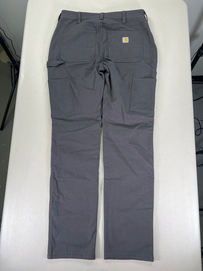 Carhartt Women’s Gray Relaxed Fit Fleece Lined Straight Leg Pants - 6