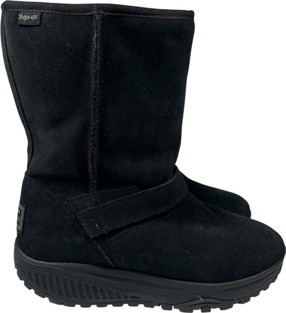 Skechers Women’s Black Shearling Shape Ups Boots - 7.5