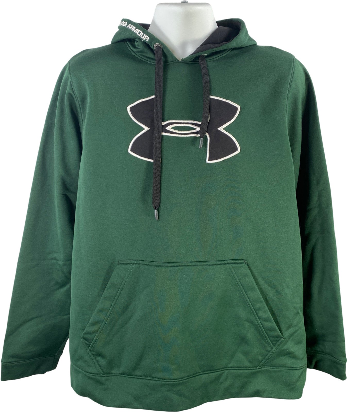 Under Armour Men’s Green Fleece Lined Loose Fit Pullover Sweatshirt - XL