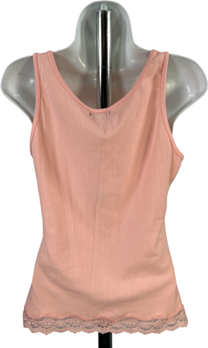 Calvin Klein Women’s Pink Lace Trim Cami Tank Top - M