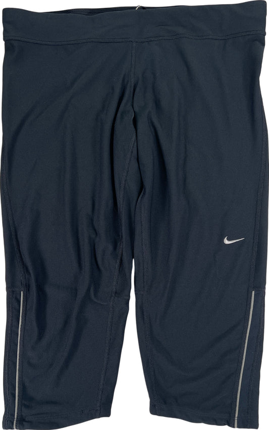 Nike Running Women’s Black Dri-Fit Cropped Athletic Leggings - XL