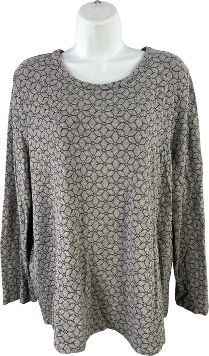 J.Jill Women’s Gray Long Sleeve Crew Neck Shirt - L