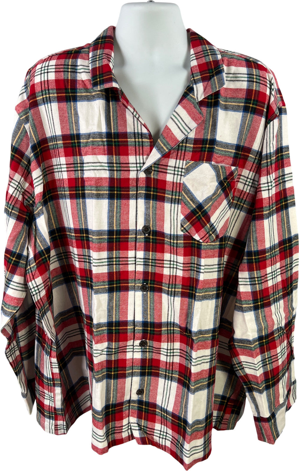 Old Navy Men’s Red Flannel Holiday Button Up Shirt Pajama Set - XXXL