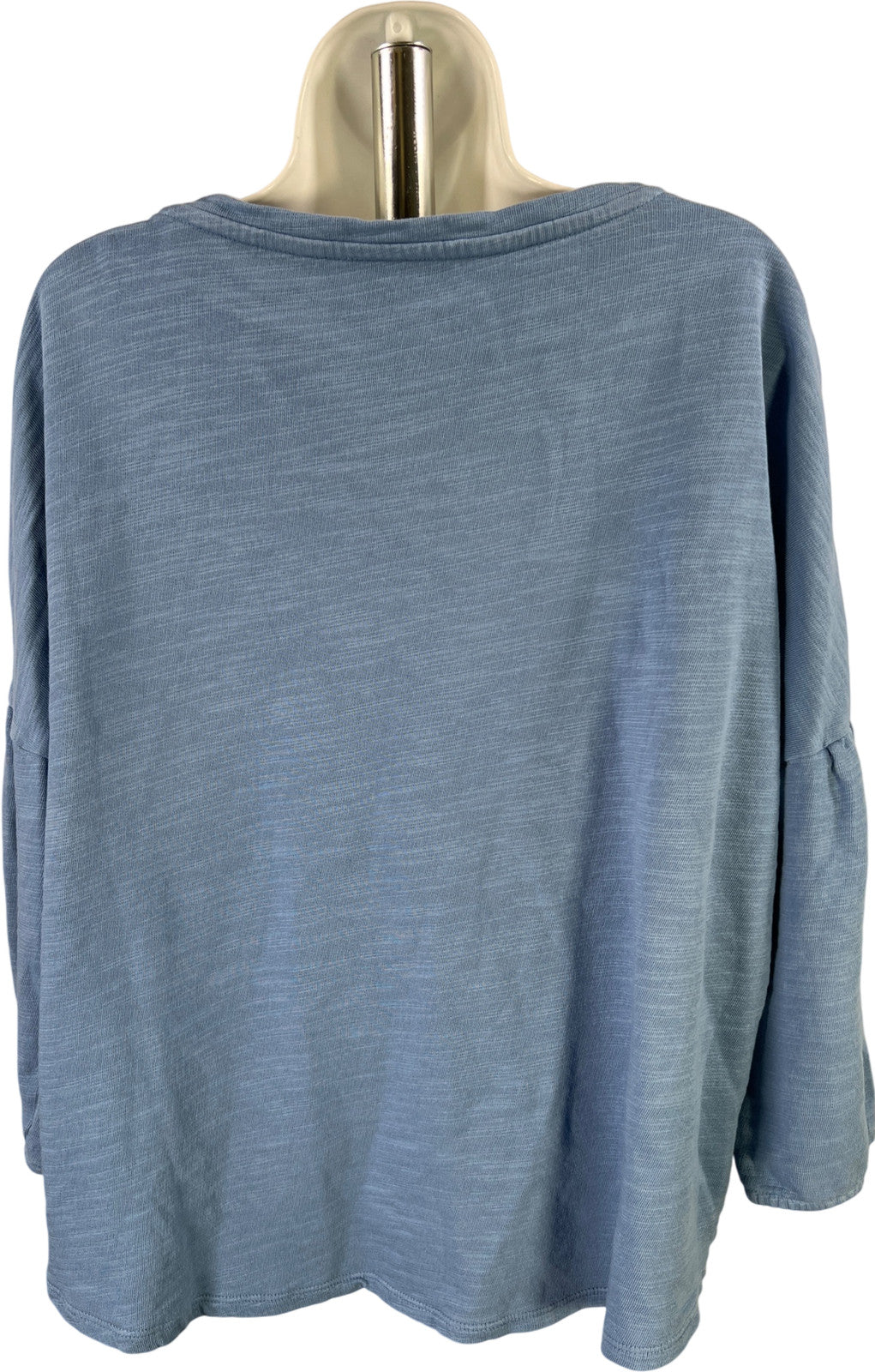 Pure J. Jill Women’s Blue Terry Knit 3/4 Sleeve Loose Fit Sweatshirt - XL