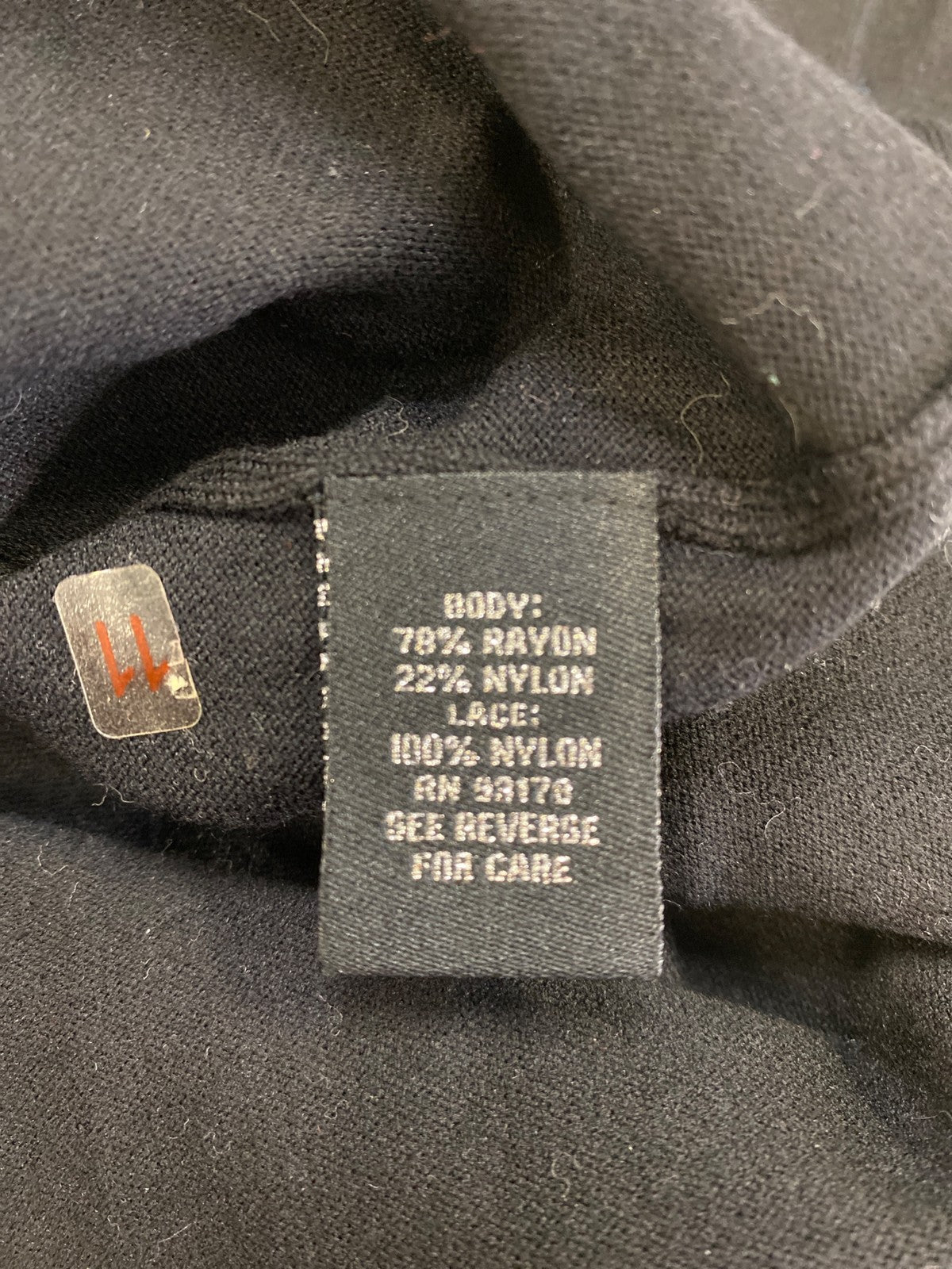 Catherine Malandrino Women’s Black Lace Trim 3/4 Sleeve Sweater - S