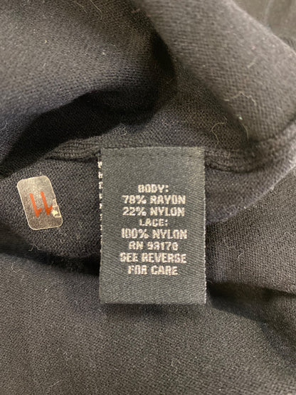 Catherine Malandrino Women’s Black Lace Trim 3/4 Sleeve Sweater - S