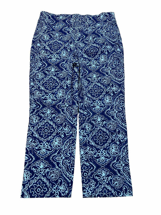 Chico's Women's Blue So Slimming Crop Stretch Pants - 0.5/US 6
