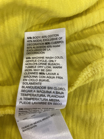 White House Black Market Women’s Yellow Go Getter Short Sleeve T-Shirt - S