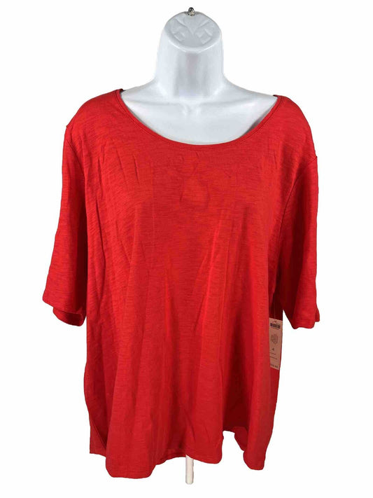 NEW Chico's Women's Red Short Sleeve Ultimate Tee Shirt - XXL