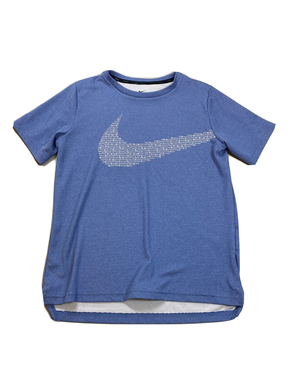 Nike Boys Blue Short Sleeve Dri-Fit Standard Fit Athletic T-Shirt - L