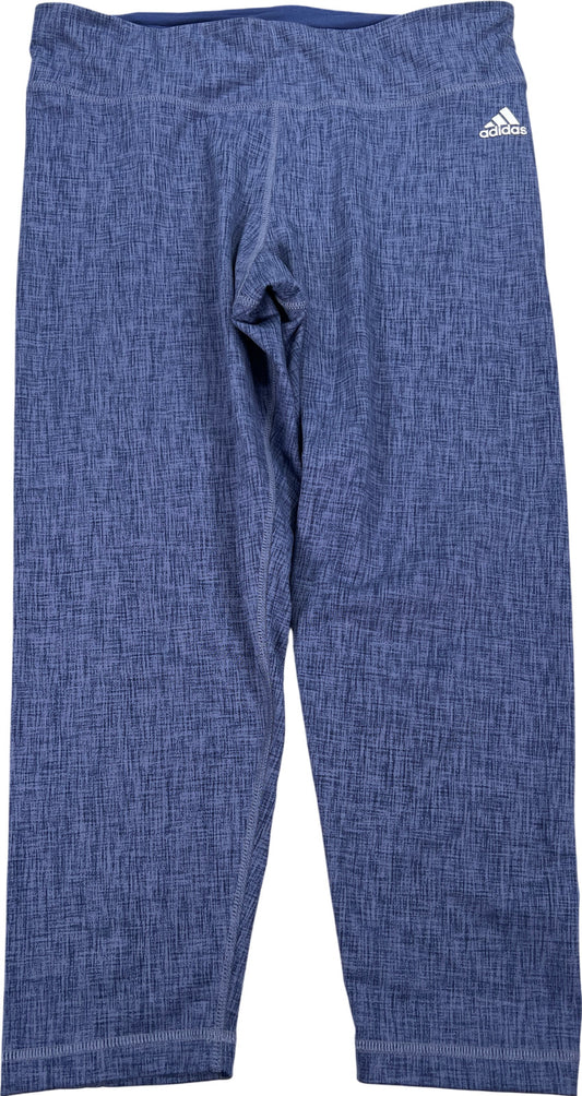 Adidas Women’s Blue Climalite Cropped Athletic Leggings - L