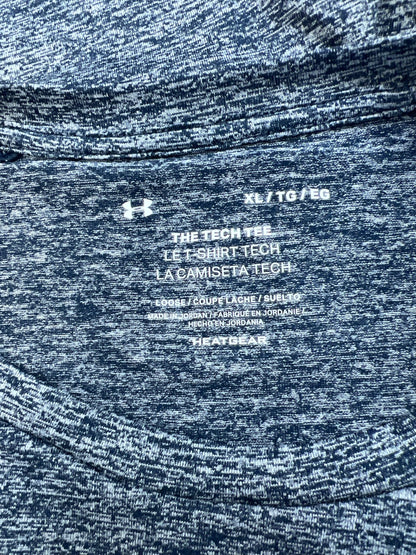 Under Armour Men’s Blue Heather Short Sleeve HeatGear Athletic Tech T-Shirt - XL
