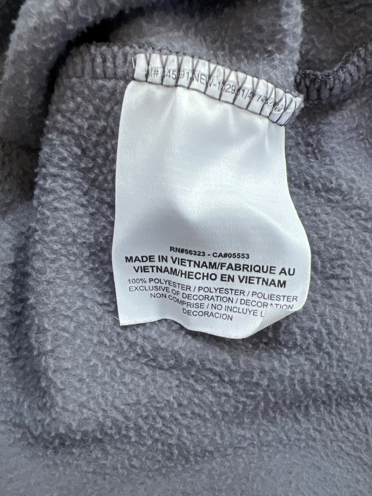 Nike Men’s Gray Fleece Lined Long Sleeve 1/4 Zip Pullover Sweatshirt - L