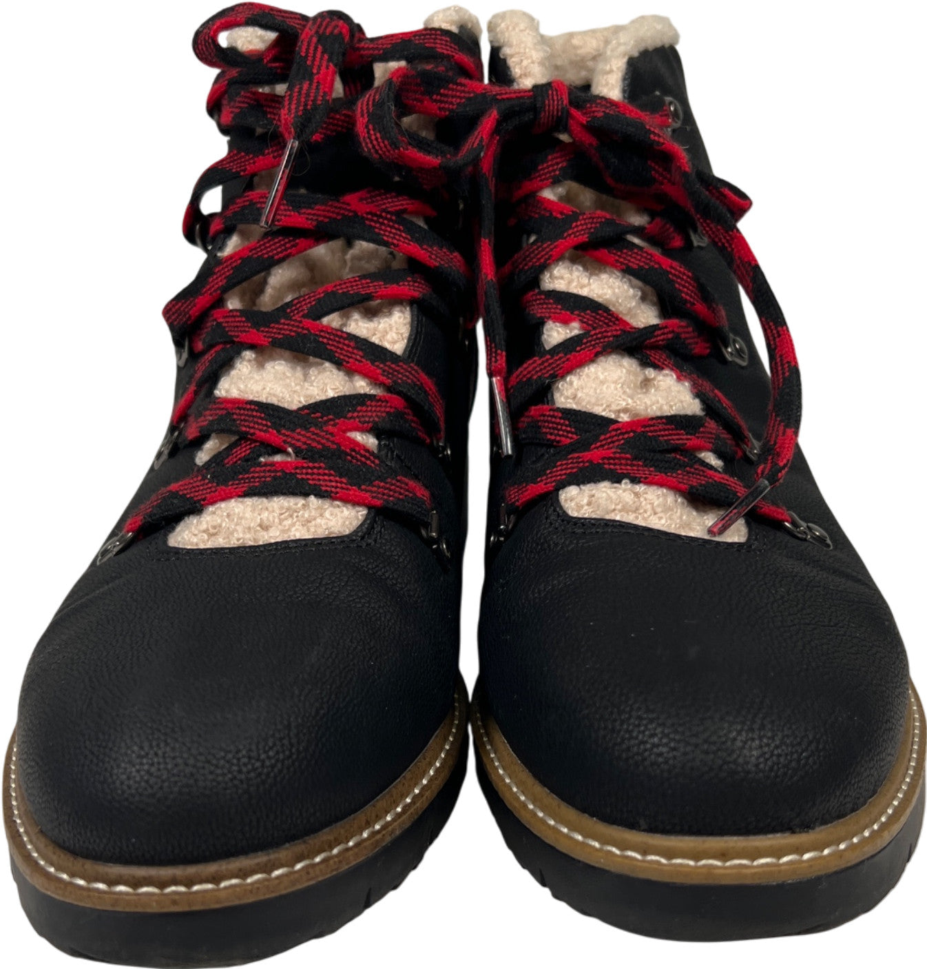 Dr. Scholls Women’s Black So Cozy Lace Up Shearling Lined Ankle Boots - 10