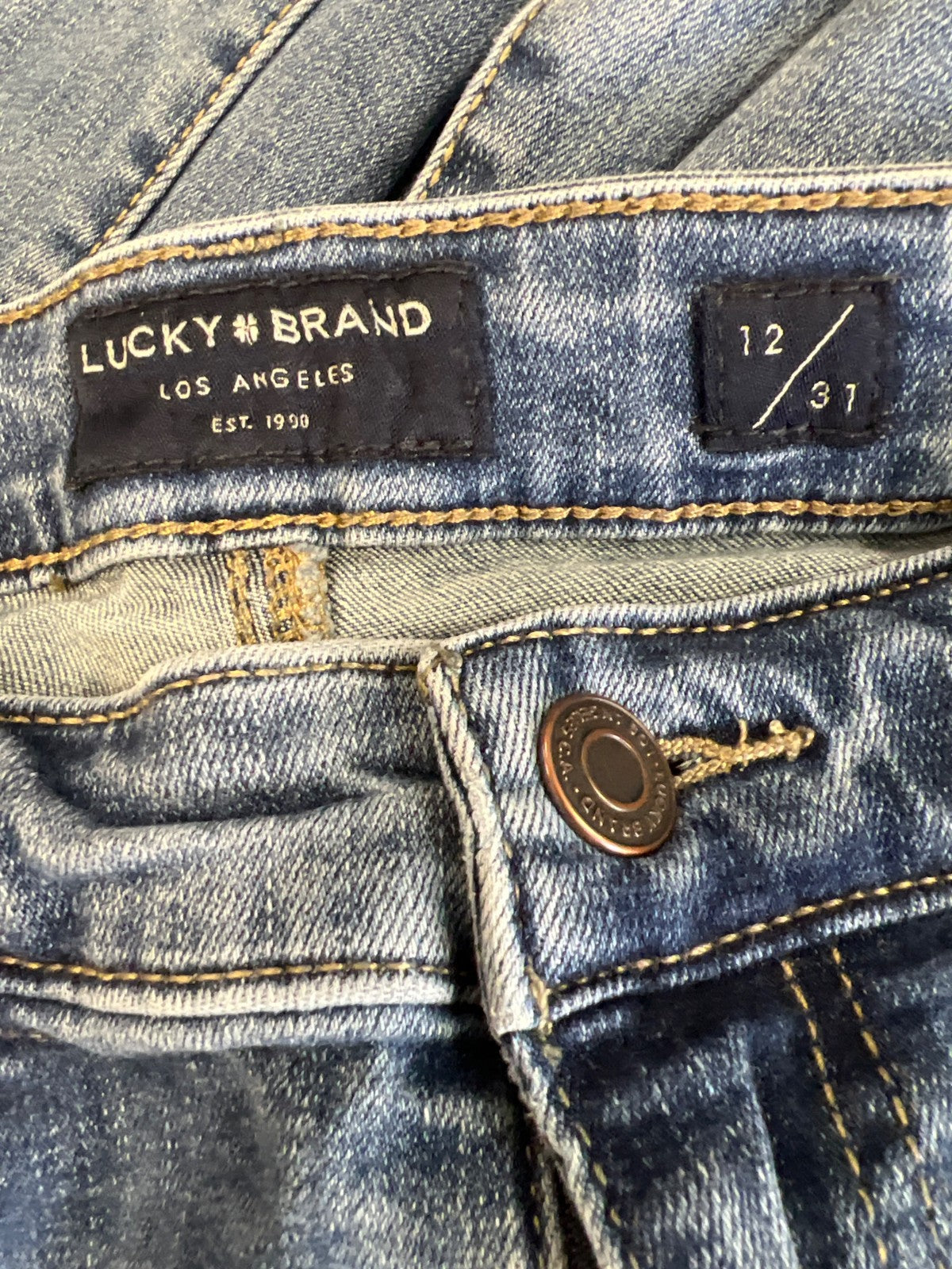 Lucky Brad Women’s Medium Wash Mid Rise Ava Super Skinny Denim Jeans - 12