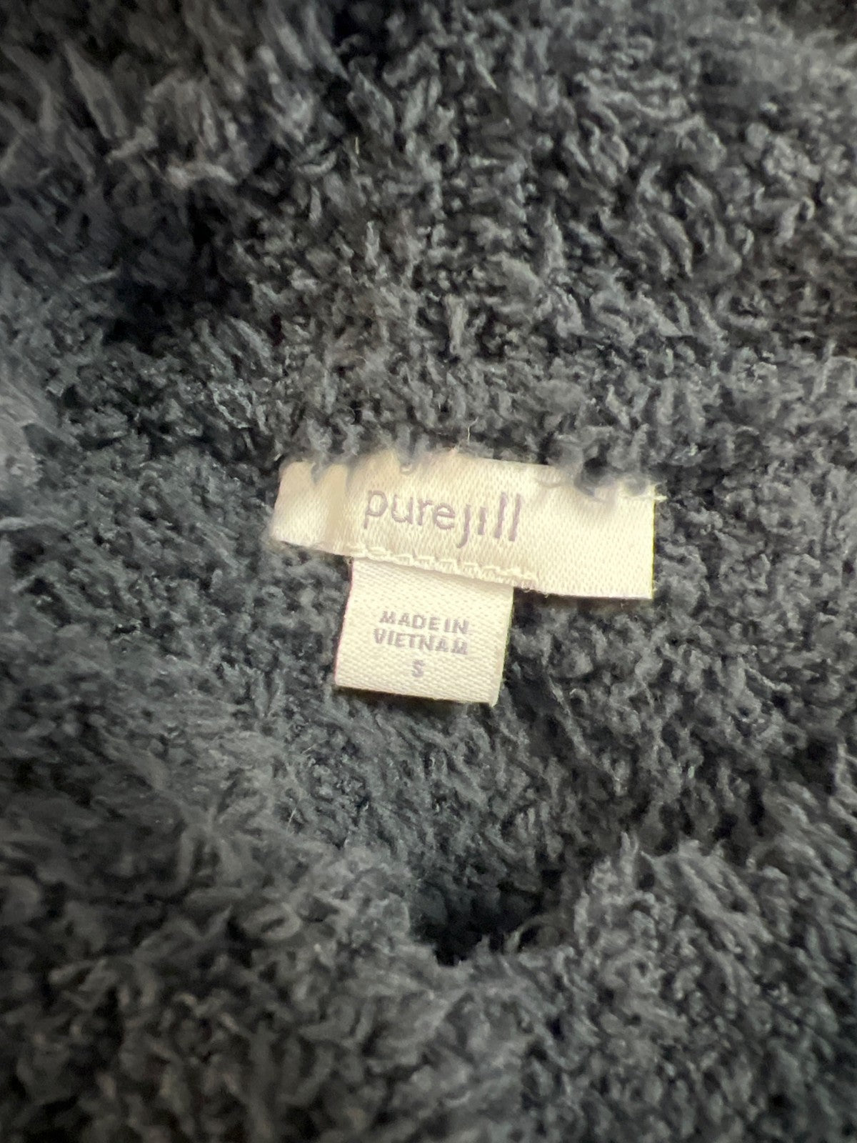 J.Jill Women’s Gray/Blue Soft Fuzzy Long Sleeve Sweater - S