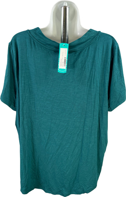 Market and Sprunce Women’s Green Short Sleeve V-Neck T-Shirt - XXL