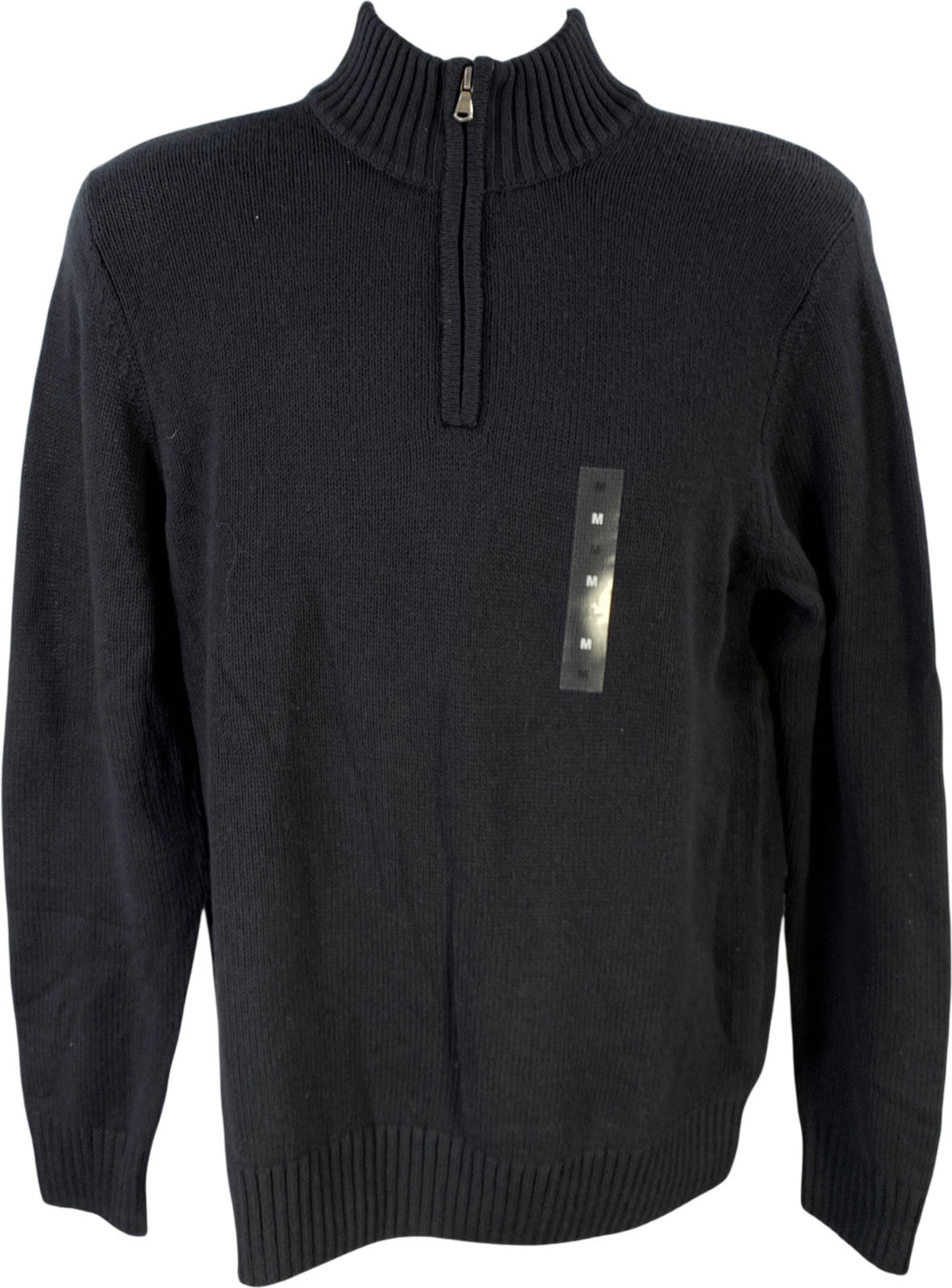 Sonoma Men’s Black 1/4 Zip Long Sleeve Pullover Sweater - M