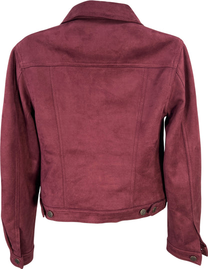 LOFT Women’s Purple Faux Suede Button Up Long Sleeve Jacket - XS