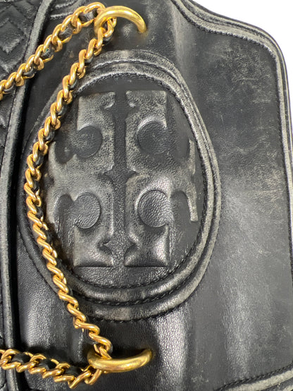 Tory Burch Women’s Black Leather Fleming Convertible Crossbody Purse