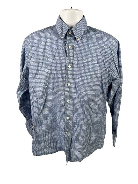 Jos A Bank Men's Blue Reserve Traditional Fit Button Down Shirt - M