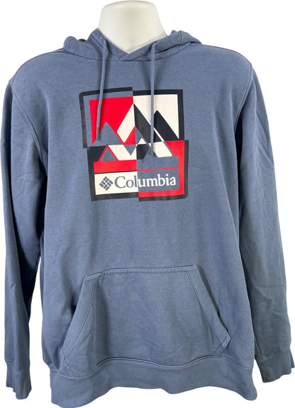 Columbia Men’s Blue Graphic Fleece Lined Pullover Sweatshirt - L