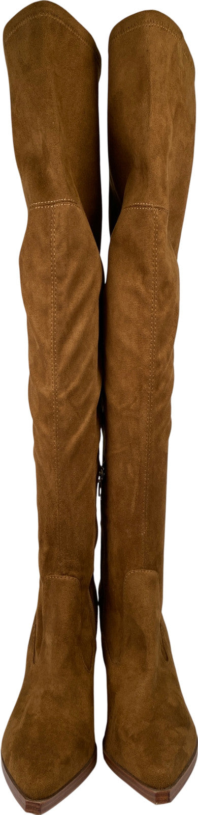 Marc Fisher Women’s Brown Over The Knee Heeled Boots - 7