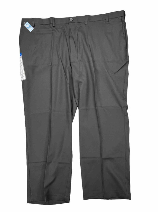 NEW Haggar Men's Black Cool 18 Pro Classic Fit Dress Pants - 50x29