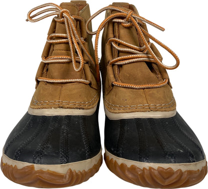 Sorel Women’s Tan Suede Out N About Suede Waterproof Lace Up Duck Boots - 7.5