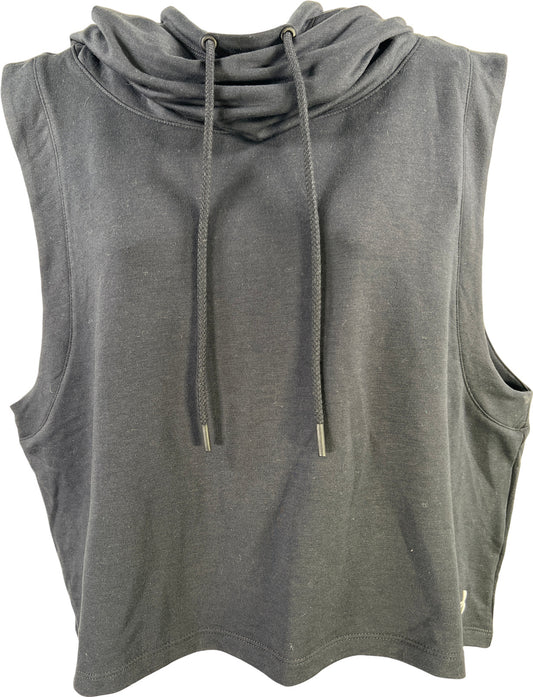 Under Armour Women’s Black Sleeveless Loose Fit Hooded Shirt - L