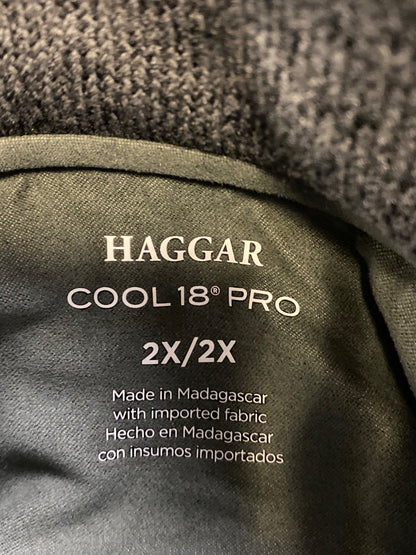 Haggar Men’s Green Cool 18 Pro 1/4 Zip Pullover Sweater - 2XL