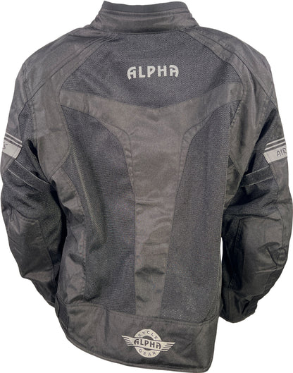Alpha Cycle Gear Women’s Black Air Series Padded Full Zip Motorcycle Jacket - 2X