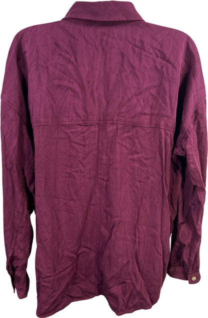 Pure Jill Women’s Purple Long Sleeve Button Up Shirt - XS