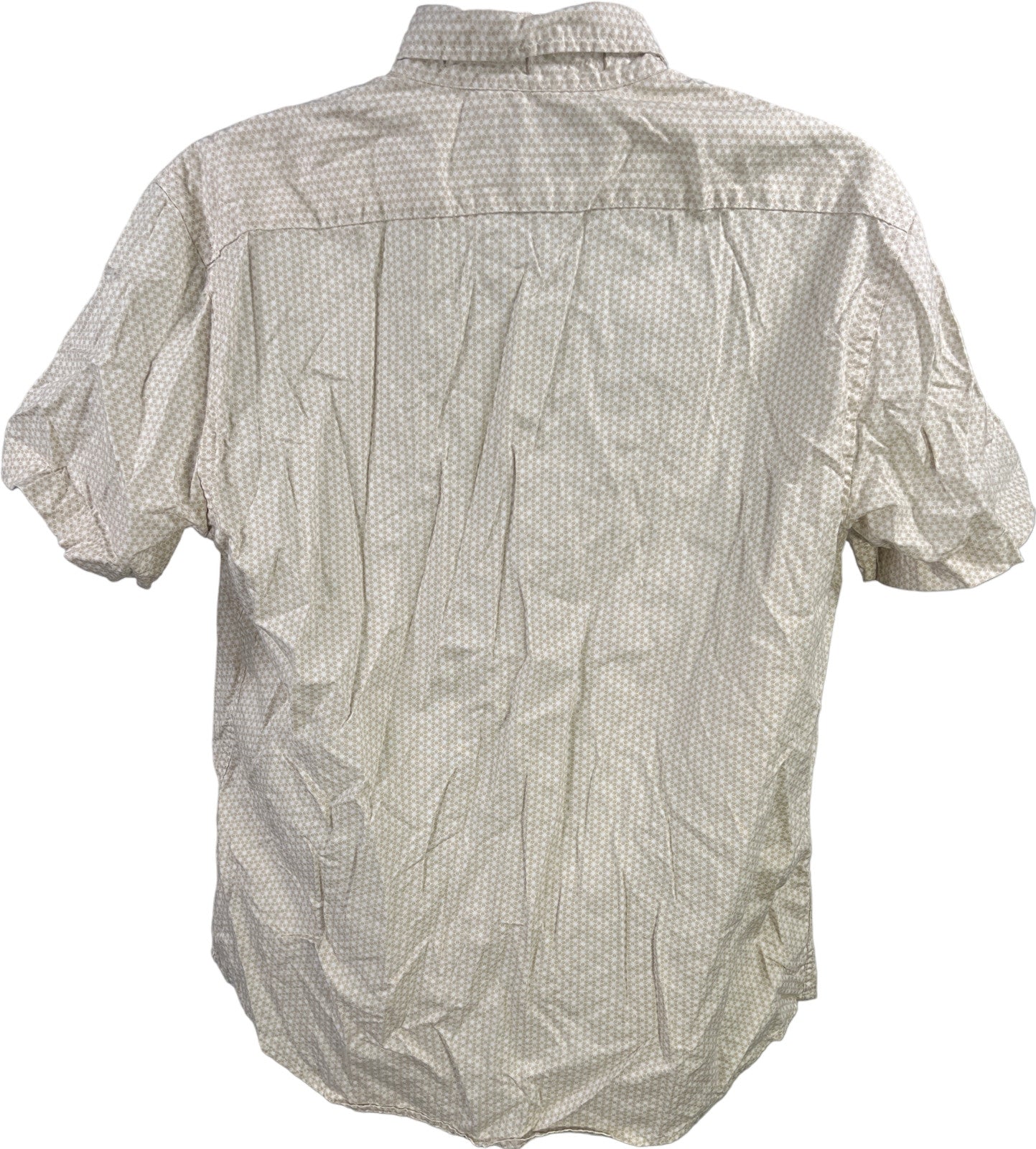 Banana Republic Men’s Beige Slim Fit Short Sleeve Button Up Shirt - L