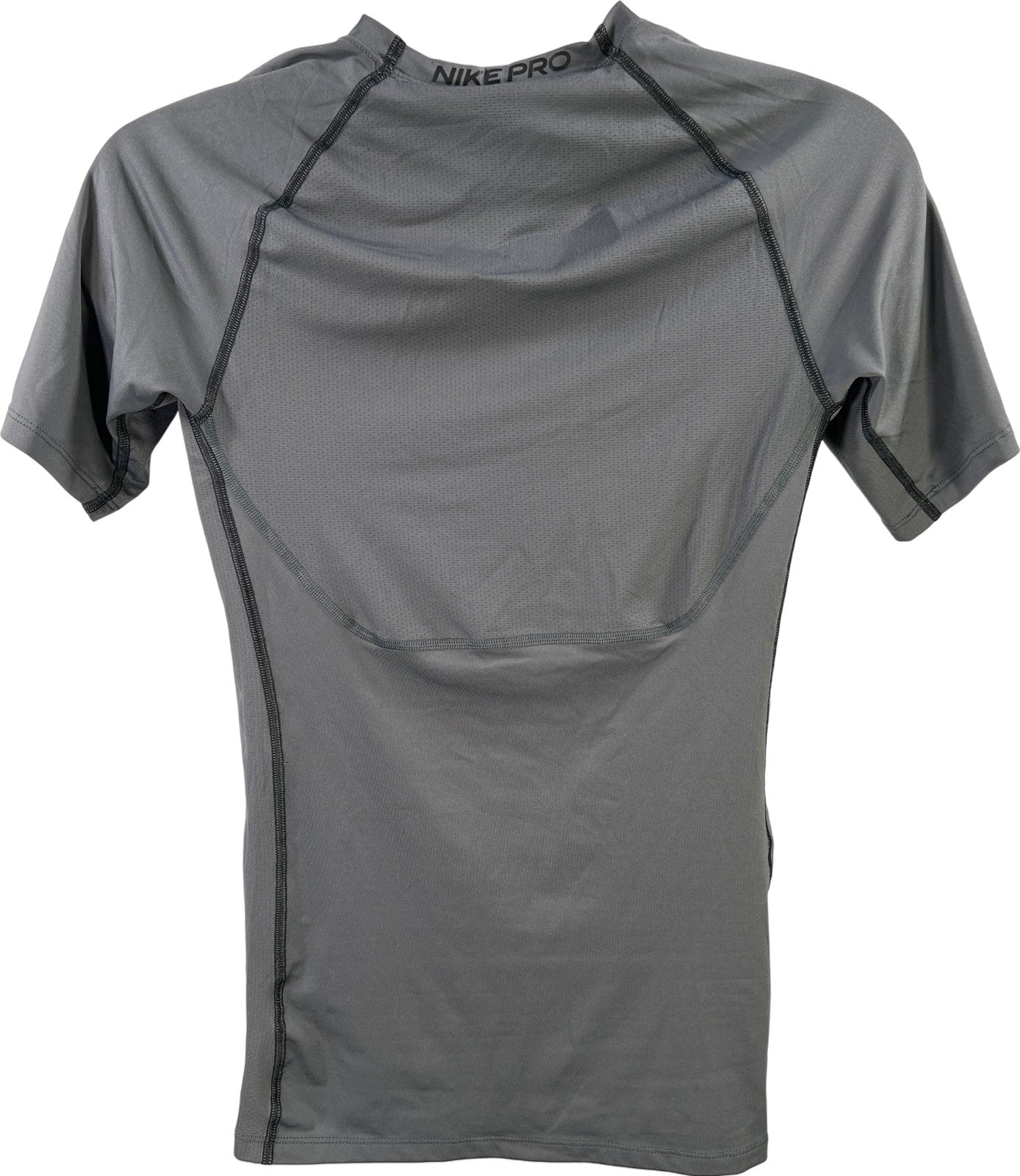 Nike Pro Men’s Gray Slim Fit Short Sleeve Athletic Shirt - S