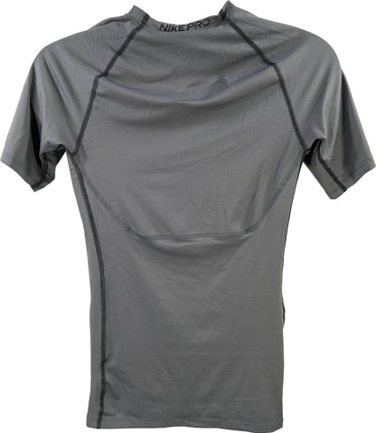 Nike Pro Men’s Gray Slim Fit Short Sleeve Athletic Shirt - S