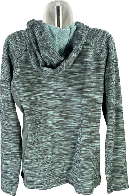 Columbia Women’s Blue Heathered Long Sleeve Full Zip Hooded Sweatshirt - L