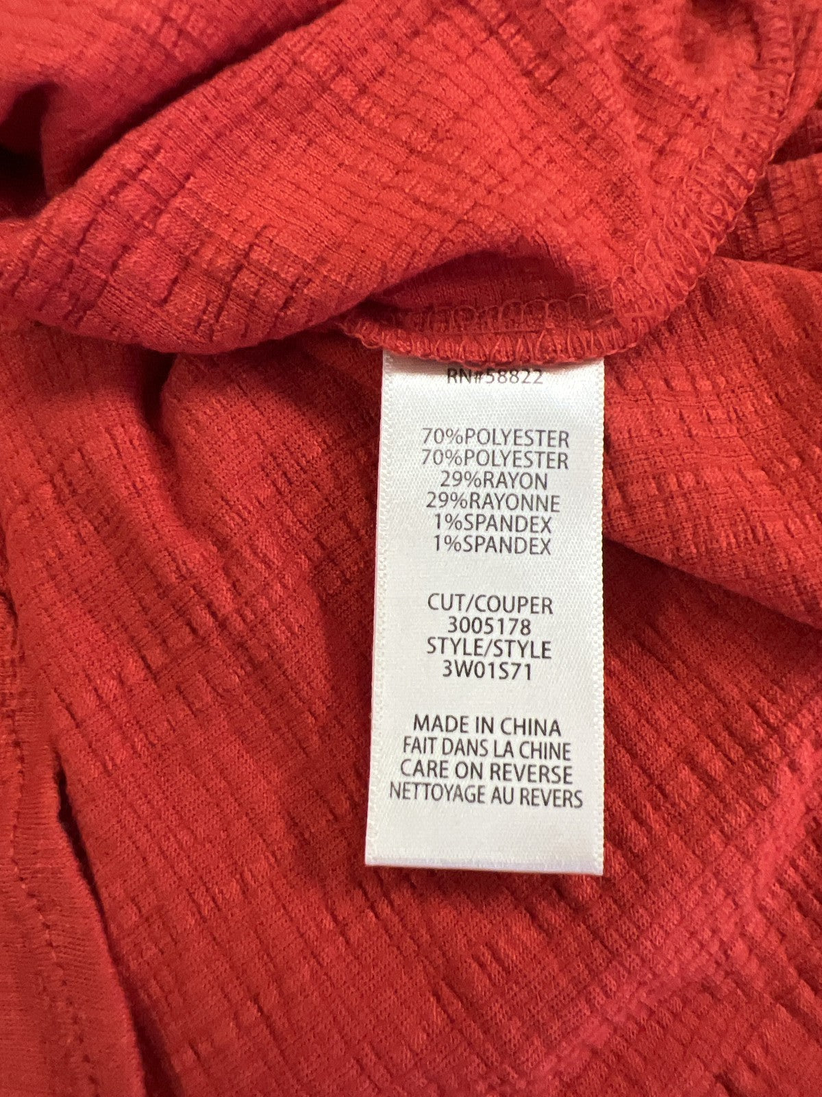 Max Studio Women’s Red Crochet Short Sleeve V-Neck Blouse - Plus 1X