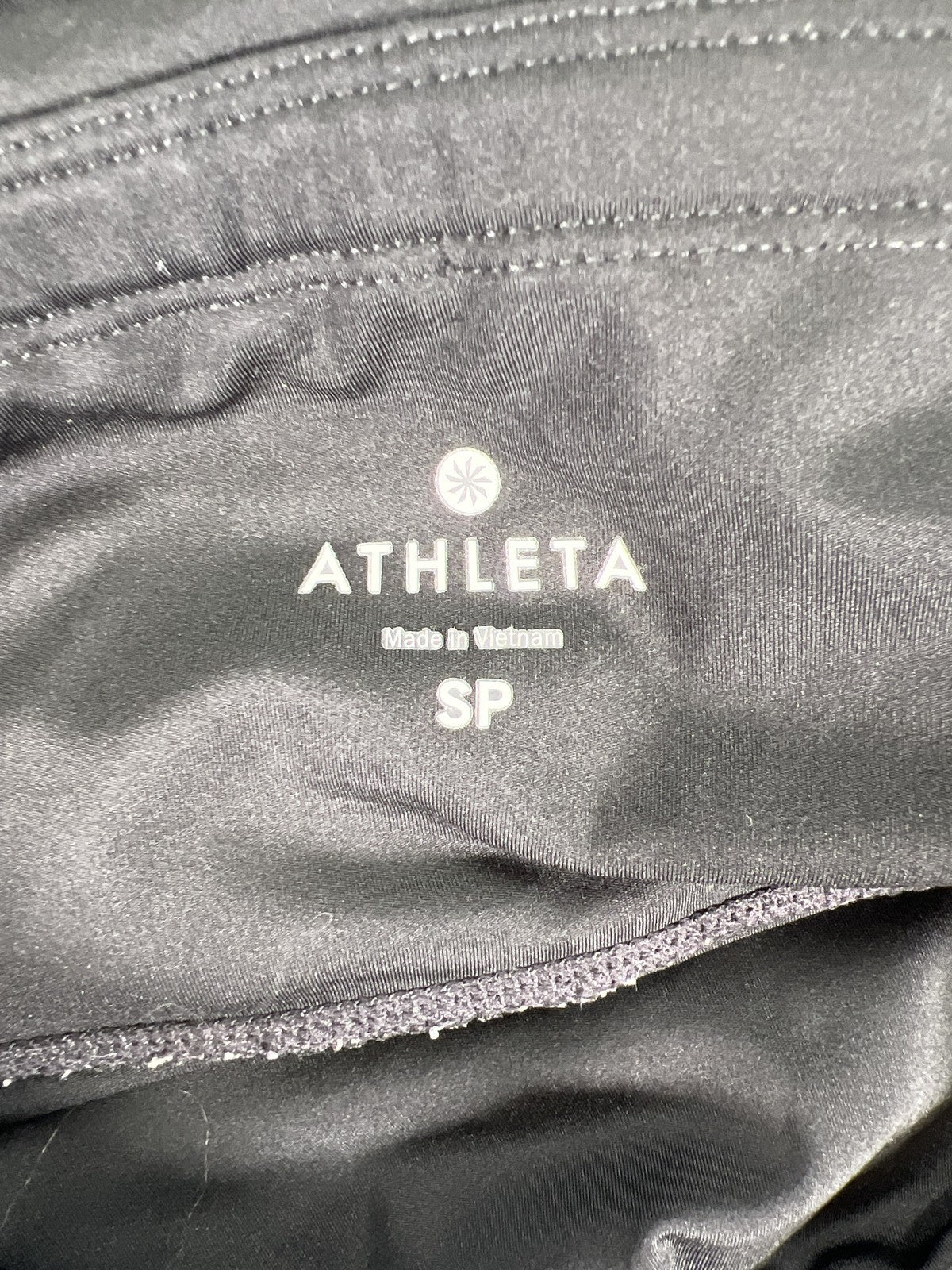 Athleta Womens Black/White High Rise Precision Mesh Athletic Leggings - S Petite