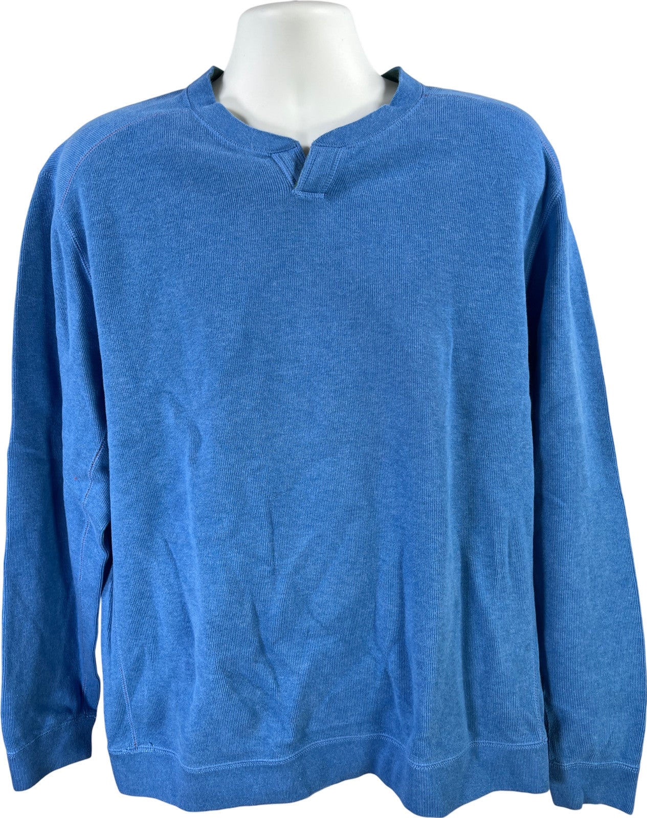 Tommy Bahama Men’s Blue/Green Reversible Long Sleeve Sweater - XL