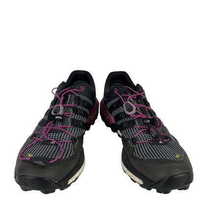 Adidas Women's Black/Purple Terrex Boost Trail Running Shoes - 8
